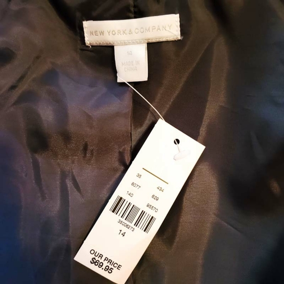 NWT New York & Co. Grey Single Button Blazer - Picture 6 of 6